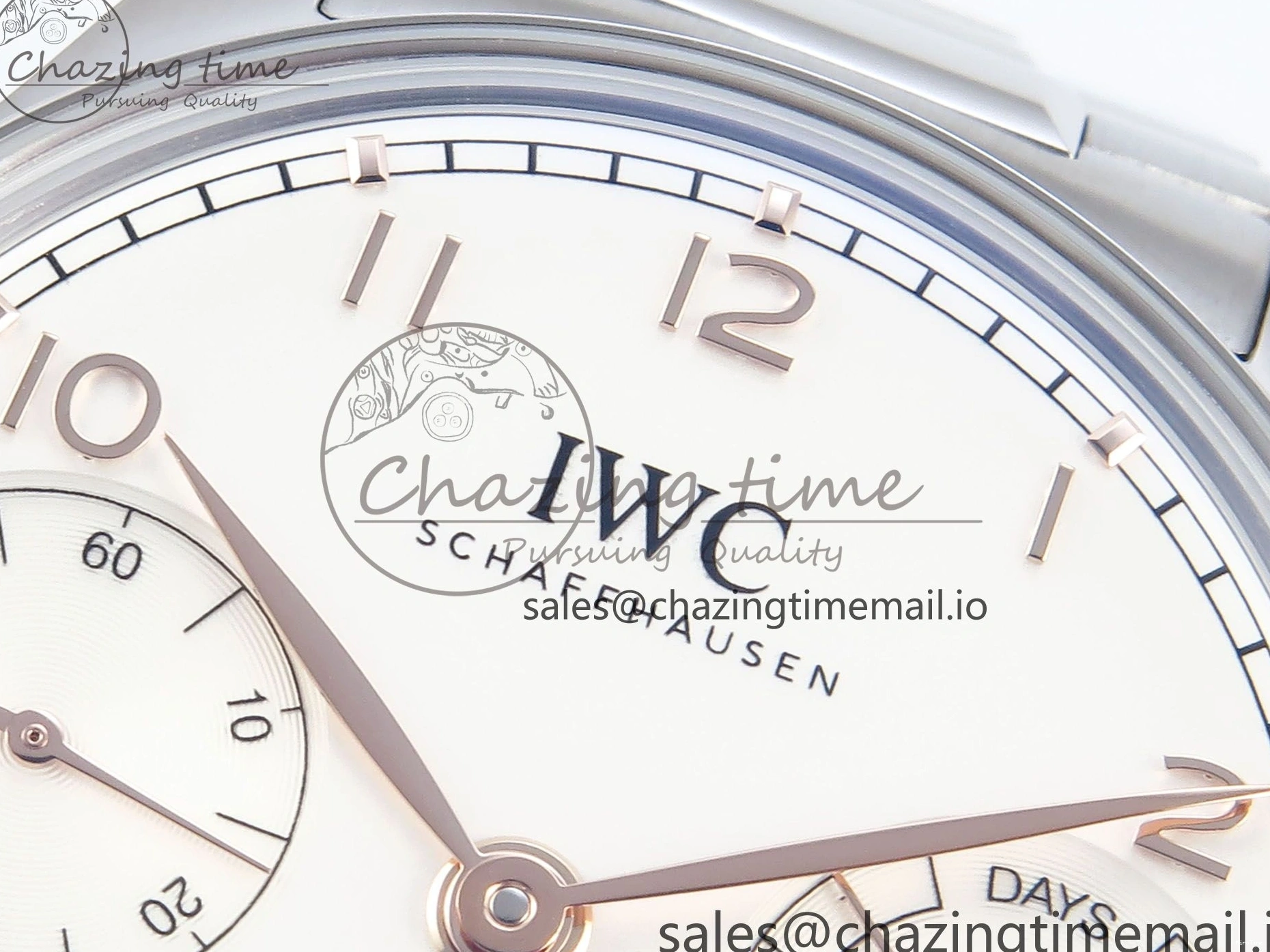 MIROTIME 0522 Portugieser Auto IWC0562A APSF 1:1 Best Edition White RG Dial on SS Bracelet A Unique 6991